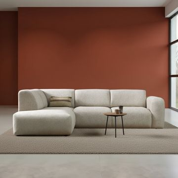 Hoekbank Soul in de kleur ecru. 