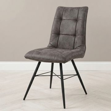 Eetkamerstoel industrieel taupe. 