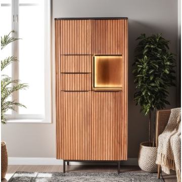 Kast met verlichting 75 cm.