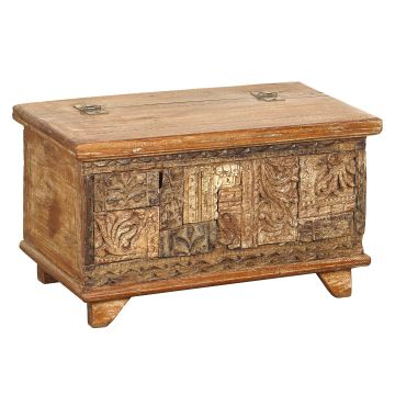 Klein kistje van teakhout uit India