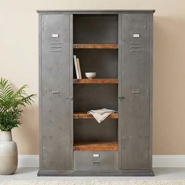 Lockerkast industrieel grijs
