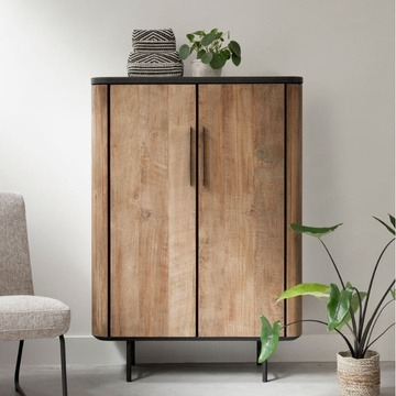 Opbergkast klein van teakhout.