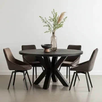 Eettafel ovaal 180 cm mangohout. 