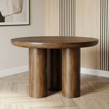 Ronde eettafel walnoot van hout