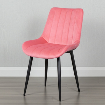 Roze eetkamerstoel velvet.