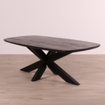 Salontafel Deens ovaal zwart.