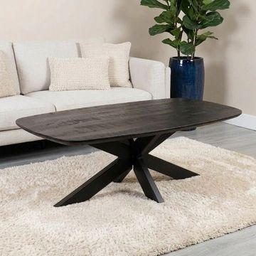 Salontafel Deens ovaal zwart.