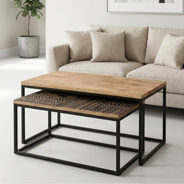 Salontafel set van twee mangohout