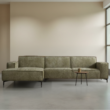 Hoekbankstel River in de kleur groen. 