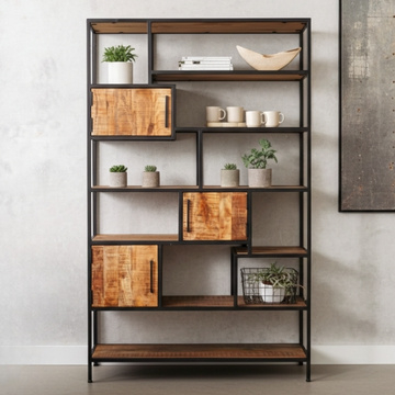 Vakkenkast industrieel mangohout