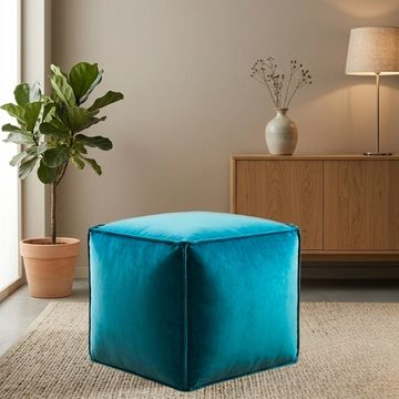 Poef vierkant 45 cm| Turquiose