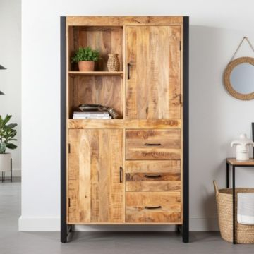 Wandkast mangohout 100 cm | b-keus