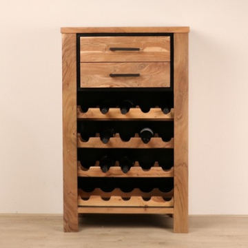 Wijnkast hout 65 cm breed.