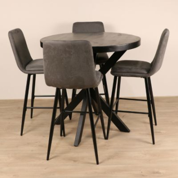 zwarte ronde bartafel 100cm