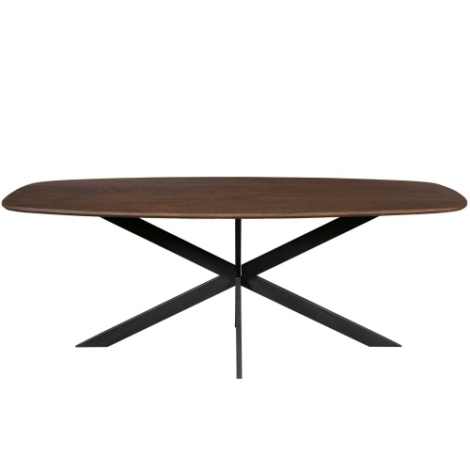 Deens ovale eettafel Ferris eiken bruin 240 cm vooraanzicht
