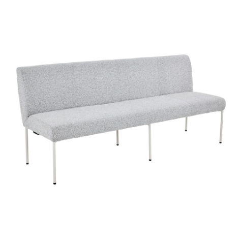 Eetkamerbank Riff beige 200 cm element driekwart aanzicht