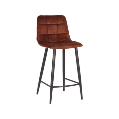 Lage barkruk Just roest velvet