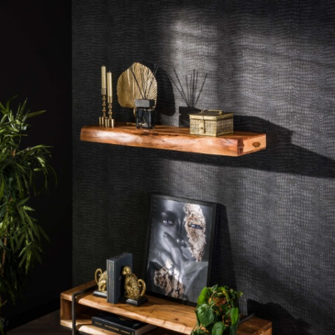 Boomstam wandplank 100 cm Ravi acaciahout 8 cm dik - sfeerfoto