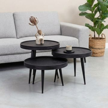 Ronde salontafeltjes set van 3. 
