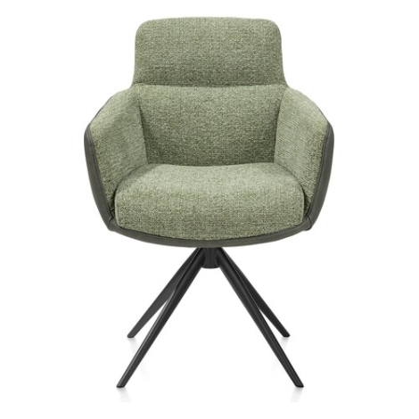 Draaibare armstoel Dylan zwart frame groen