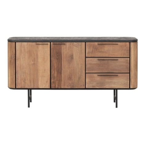 Dressoir Soho teakhout 160 cm - vooraanzicht