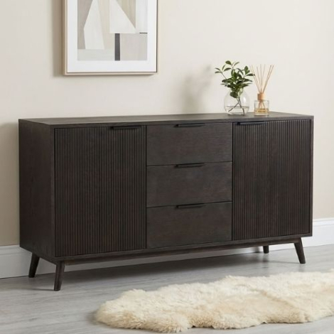 Eiken dressoir 150 cm zwart