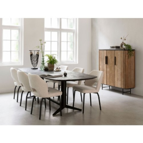 Bergkast laag Soho teakhout 120 cm