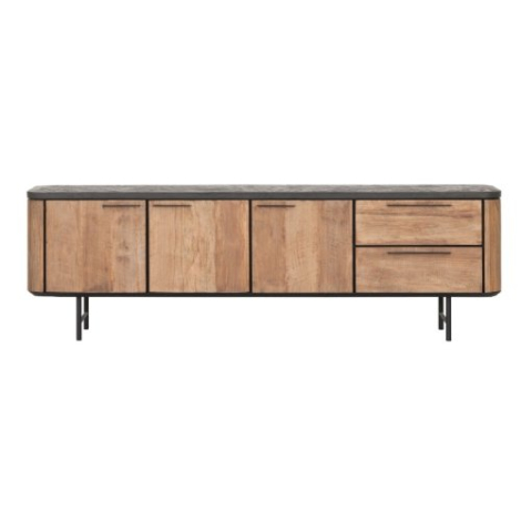 Tv meubel medium van teakhout 190 cm.