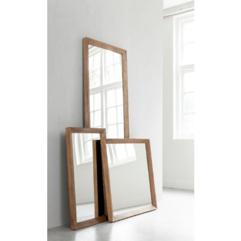 DTP Home Spiegel large Metropole teakhout 65 cm in vooraanzicht