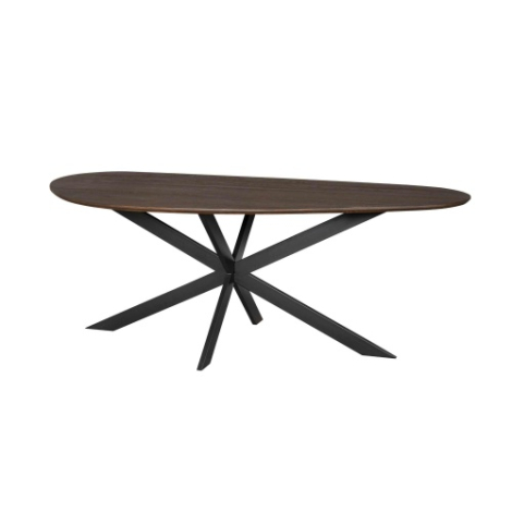 Eettafel Cloud eiken bruin 280 cm driekwart aanzicht