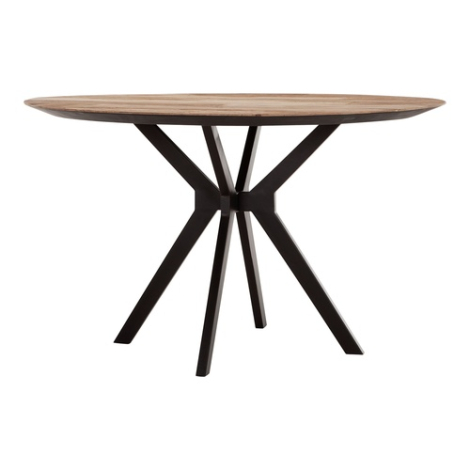 Eettafel Metropole teakhout 130 cm - vooraanzicht