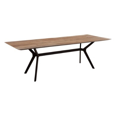 DTP Home Eettafel Metropole teakhout 225 cm in vooraanzicht
