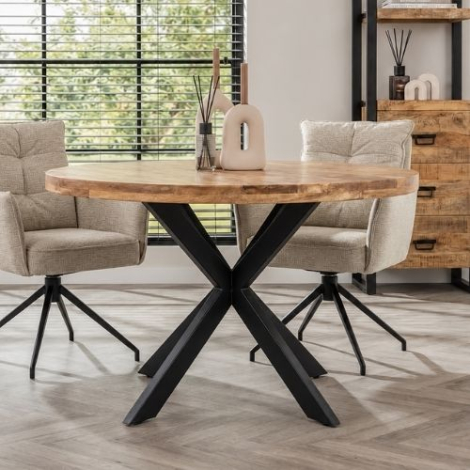 Ronde eettafel mangohout 120 cm