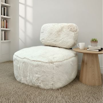 Fauteuil in teddy stof. 