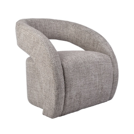 Kuipfauteuil Anke taupe met katoen in de stof