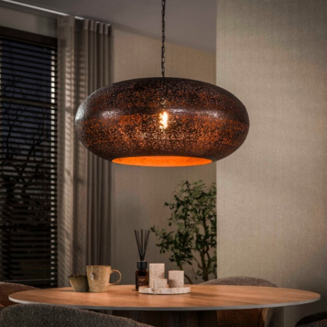 Grote hanglamp koper 68 cm Jorn - sfeerfoto