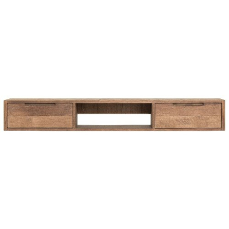 Hangend tv-meubel No.1 small Bliss teakhout 160 cm