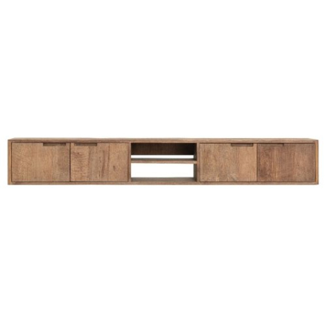 Hangend tv-meubel No.2 large Bliss teakhout 210 cm