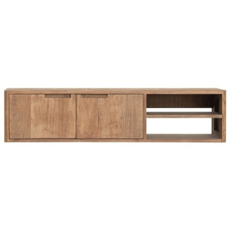 Hangend tv-meubel No.2 small Bliss teakhout 130 cm