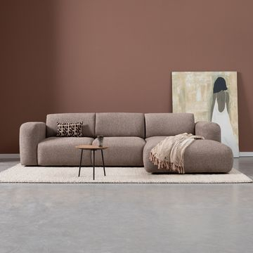Hoekbank Soul in het taupe. 