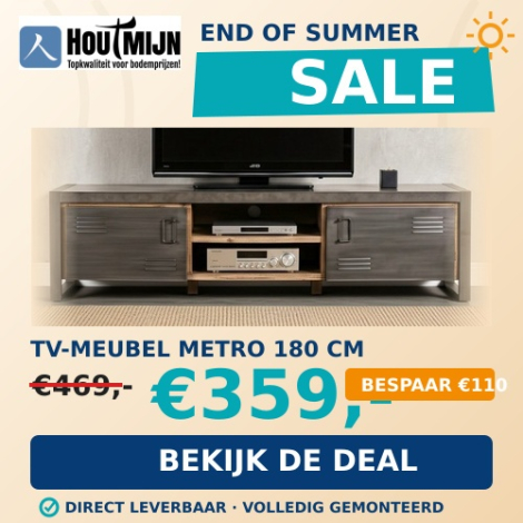 aanbieding industrieel tv meubel