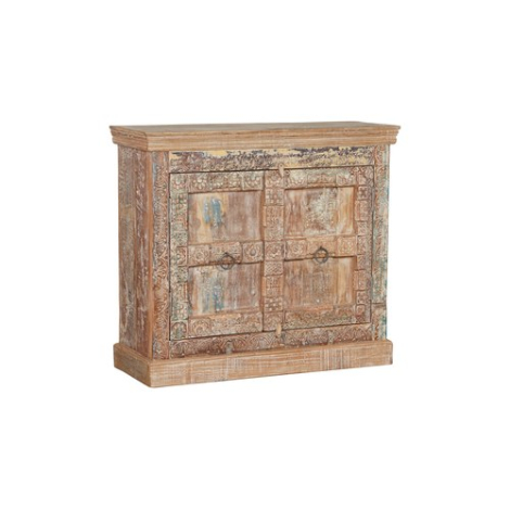 Indiaas dressoir mangohout 2 deuren, multicolor