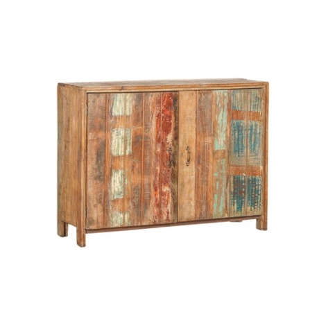 Indiaas dressoir teakhout 2 deuren, multicolor