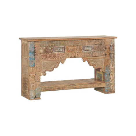 Indiase sidetable teakhout met boog en lade