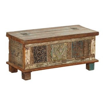 Kist als salontafel hout.
