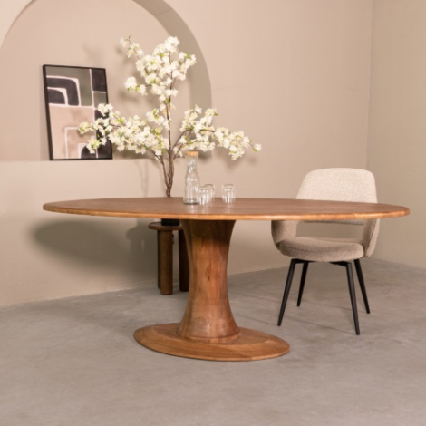 Ovale eettafel Daphne mangohout 230 cm naturel