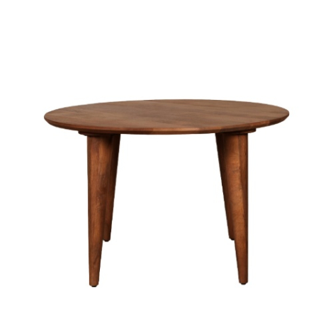 Ronde eettafel Floor mangohout 120 cm donkerbruin