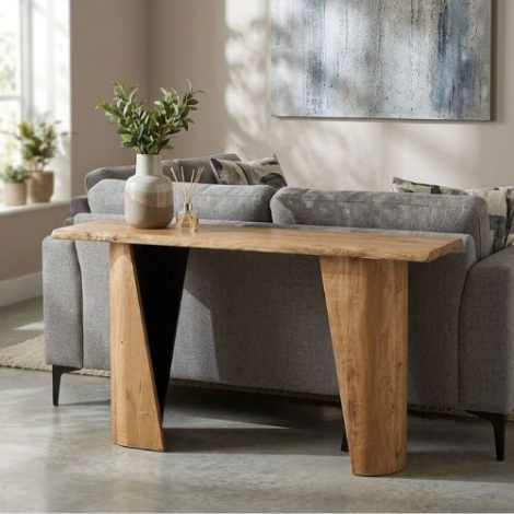 Mangohout sidetable 140 cm breed