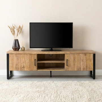 Tv meubel mangohout 165 cm breed.