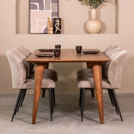 Rechthoekige eettafel Floor mangohout 160 cm naturel